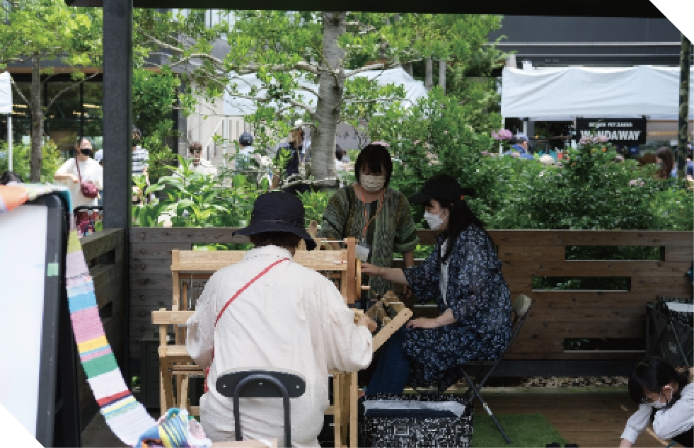 さをり織りの織体験